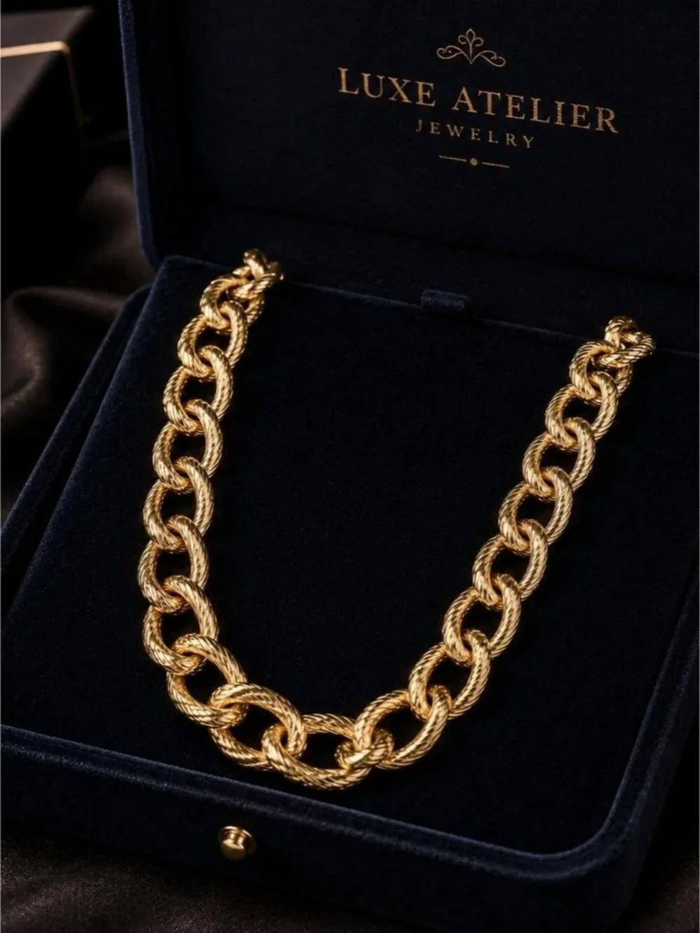 Gold Chunky Link Necklace